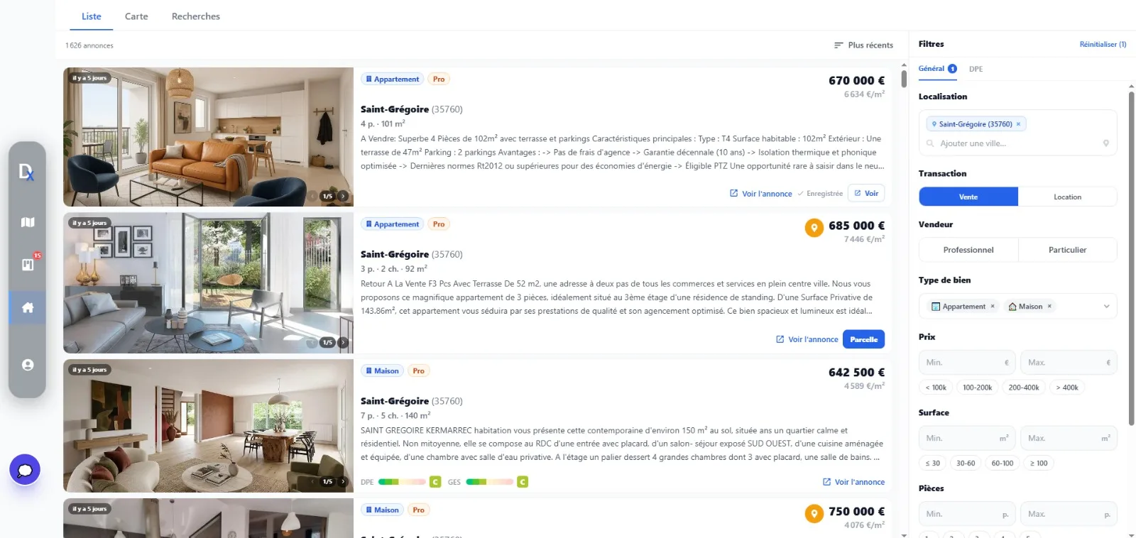 DexImmo — +1500 portails d'annonces